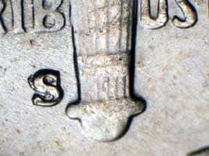 1951-S Repunched Mintmark RPM-001