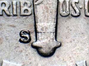 1951-S Repunched Mintmark RPM-004