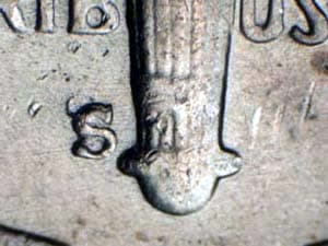 1952-S Repunched Mintmark RPM-001