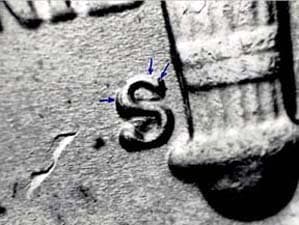 1952-S Repunched Mintmark RPM-003