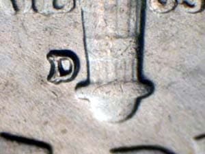 1958-D Repunched Mintmark RPM-001
