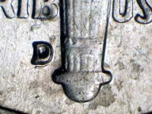 1960-D Repunched Mintmark RPM-001