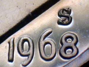 1968-S Repunched Mintmark RPM-001