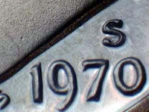 1970-S Repunched Mintmark RPM-001