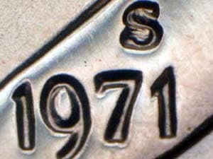 1971-S Repunched Mintmark RPM-001