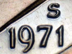 1971-S Repunched Mintmark RPM-007