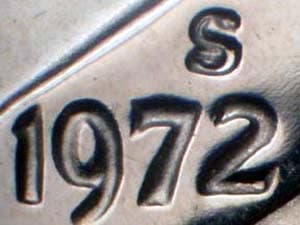1972-S Repunched Mintmark RPM-003