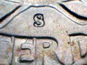 1950-S Repunched Mintmark RPM-002