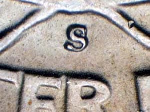 1952-S Repunched Mintmark RPM-005