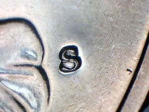 1972-S Repunched Mintmark RPM-001