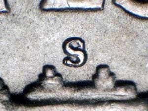 1951-S Repunched Mintmark RPM-005