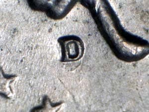 1964-D Repunched Mintmark RPM-005