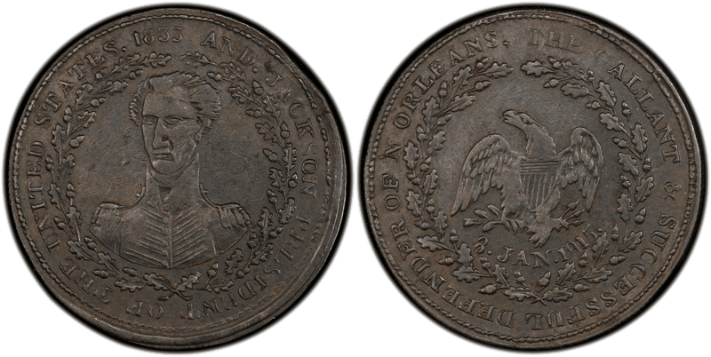 (1833) Token HT-8, Jackson-Small Shield