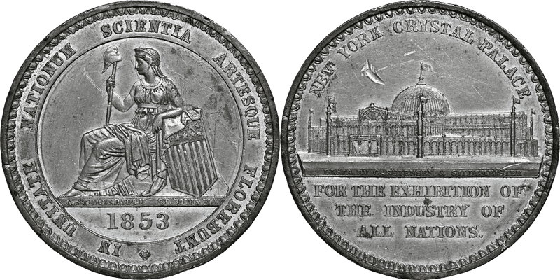 1853 HK-6, Crystal Palace-Type 1 Dollar