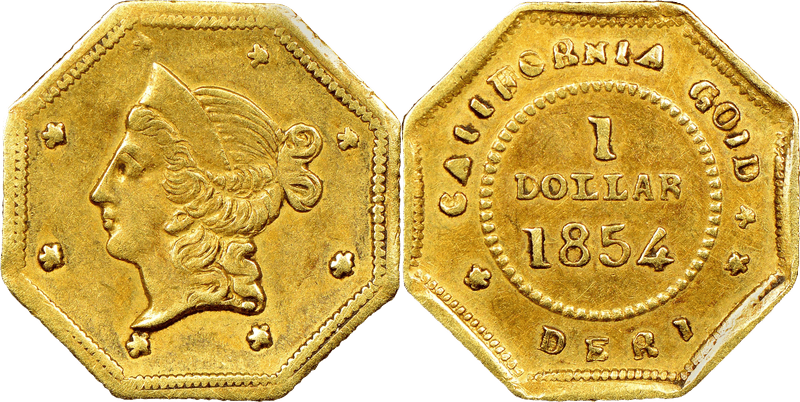 1854 Gold Dollar - BG-529a