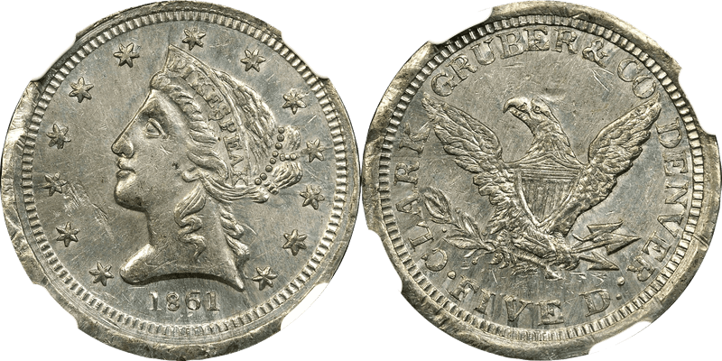 1861 Clark, Gruber & Co. Patterns, Die Trials, and Restrikes