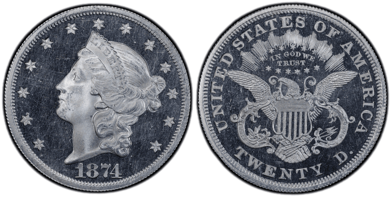 1874 Proof Double Eagle Pattern - J-1382