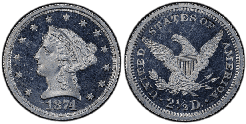 1874 Proof Quarter Eagle Pattern - J-1368
