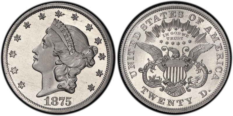 1875 Proof Double Eagle Pattern - J-1449
