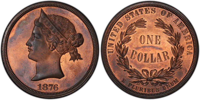 1876 Proof Dollar Pattern - J-1458