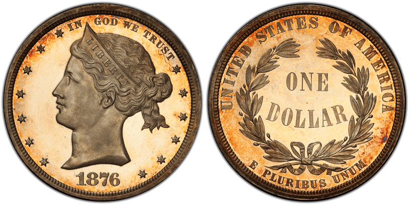 1876 Proof Dollar Pattern - J-1462