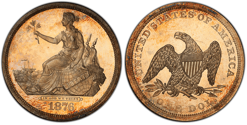 1876 Proof Dollar Pattern - J-1470