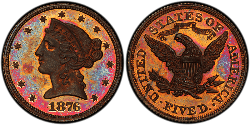 1876 Half Eagle Patterns