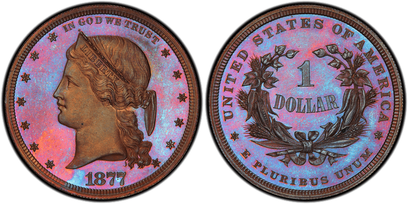 1877 Proof Dollar Pattern - J-1543
