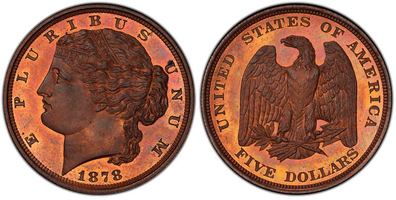 1878 Proof Half Eagle Pattern - J-1568a