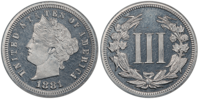 1881 Proof Three Cent Pattern - J-1670