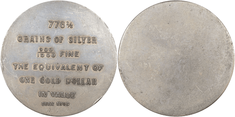 1896 Bryan Dollar HK-778, Tiffany, S-2