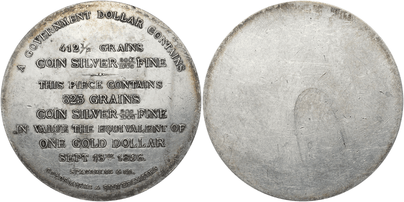 1896 Bryan Dollar HK-786, Spaulding & Co., S-17