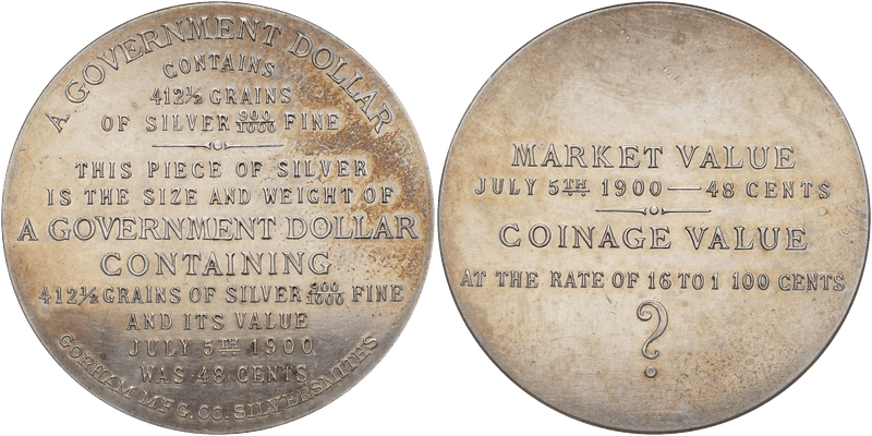 1900 Bryan Dollar HK-783, Gorham, S-12 Reeded Edge