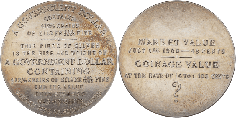 1900 Bryan Dollar HK-784, Gorham, S-12 Reeded Edge