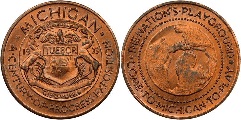 1933-1934 So-Called Dollar HK-473, Michigan Dollar