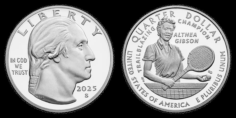 2025 (S) Proof Althea Gibson Silver Quarter