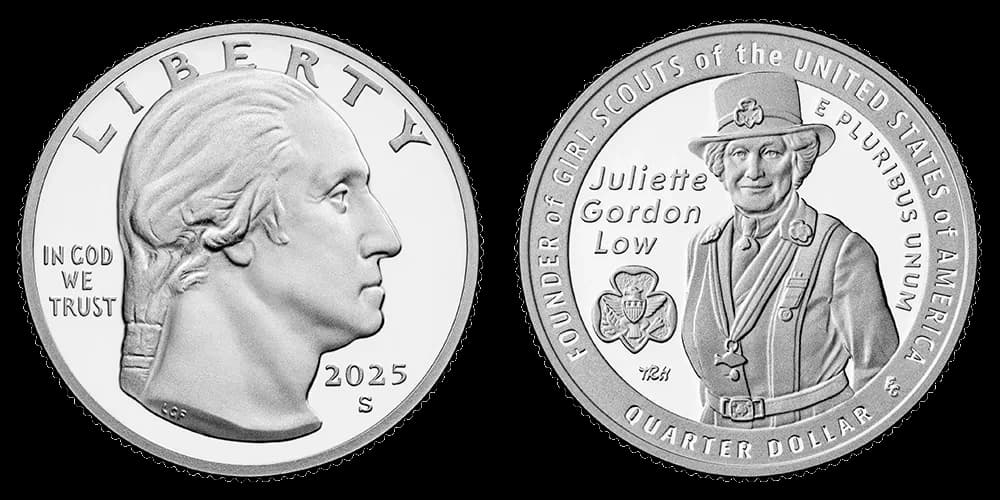 2025 (S) Proof Juliette Gordon Low Silver Quarter