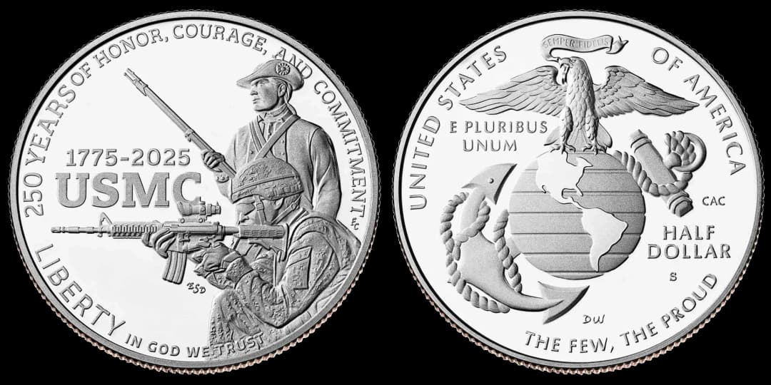 2025 (S) Proof United States Marine Corps 250th Anniversary Commemorative Half Dollar