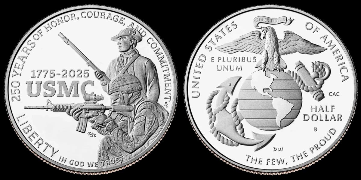 2025 (S) Proof United States Marine Corps 250th Anniversary Commemorative Half Dollar