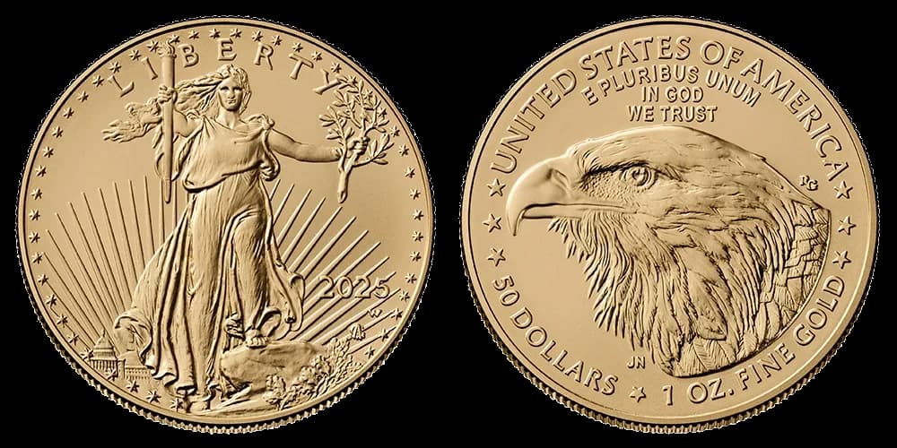 2025 (W) Burnished American Eagle Fifty Dollar Gold