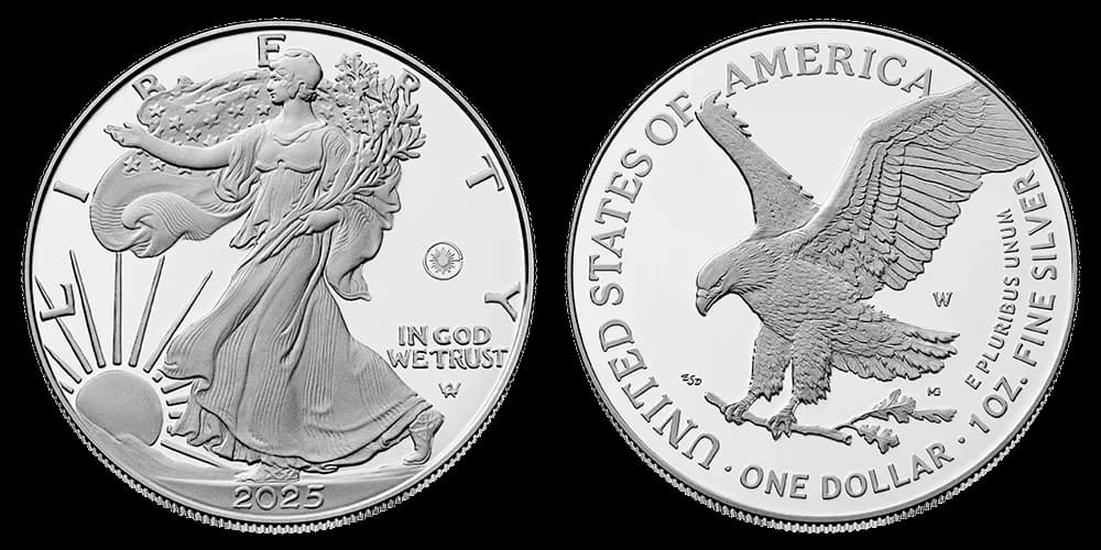 2025 (W) American Silver Eagle - Laser Beam Privy Mark