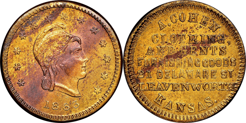 (No Date) Civil War Store Card F-550A-1B, KS