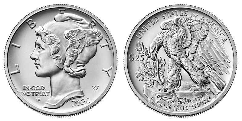 2020 American Palladium Eagles Twenty Five Dollar