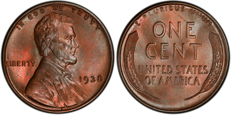 1938 Lincoln Wheat Cent
