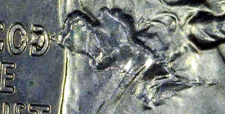 2022 (P) Quarter Strike Through error coin